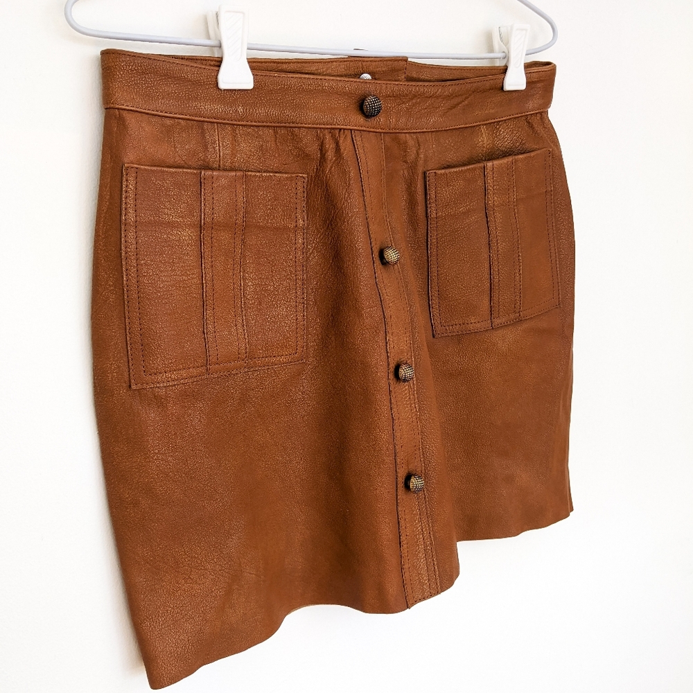 SOLD Aje Shrimpton Mini leather skirt size 12 BNWT - Picture 3 of 10